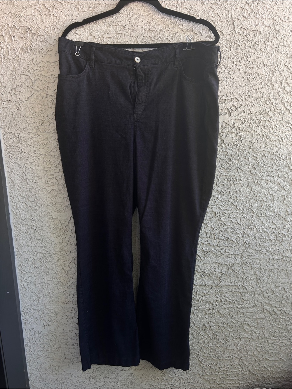 NYDJ Curves 360 Black Straight Leg Jeans | Size 16 | Tummy Control Stretch Pants